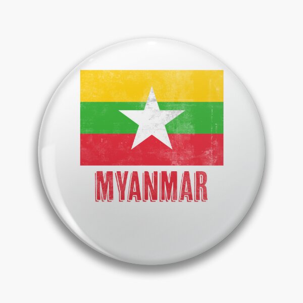 Item preview, Flag of Myanmar  "Grunge" look. designed and sold by KTSubz Faith & Fun Designs.