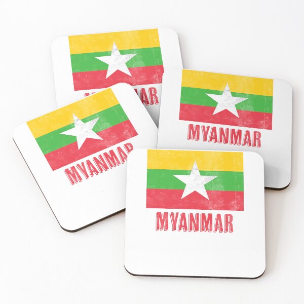 Item preview, Flag of Myanmar  "Grunge" look. designed and sold by KTSubz Faith & Fun Designs.