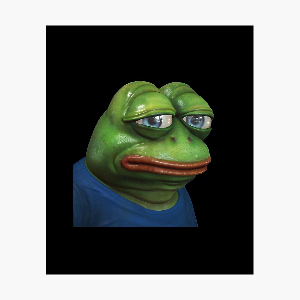 sad pepe frog Poster