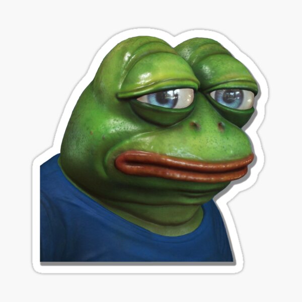 Sad Pepe Frog Sticker For Sale By Comglim Redbubble 2875