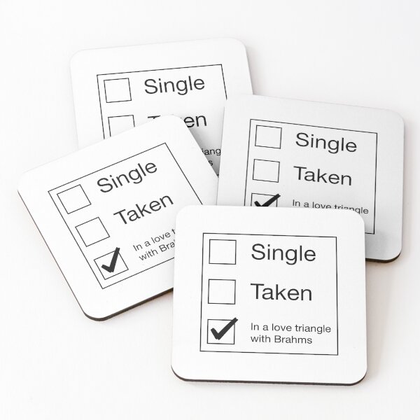 Item preview, Single/Taken/In a love triangle with Brahms designed and sold by MadebyMahler.