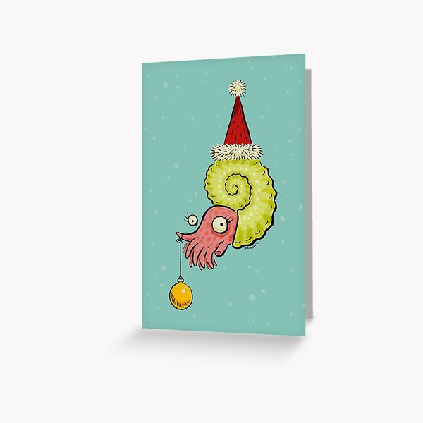 Christmas Ammonite Greeting Card