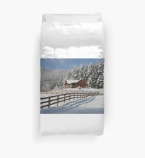 Cabin in the Snow Duvet Cover