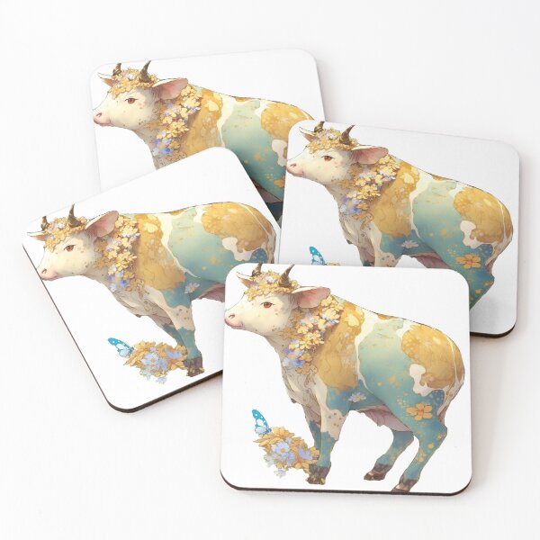 Item preview, flowery cow designed and sold by MckennaiiShop.
