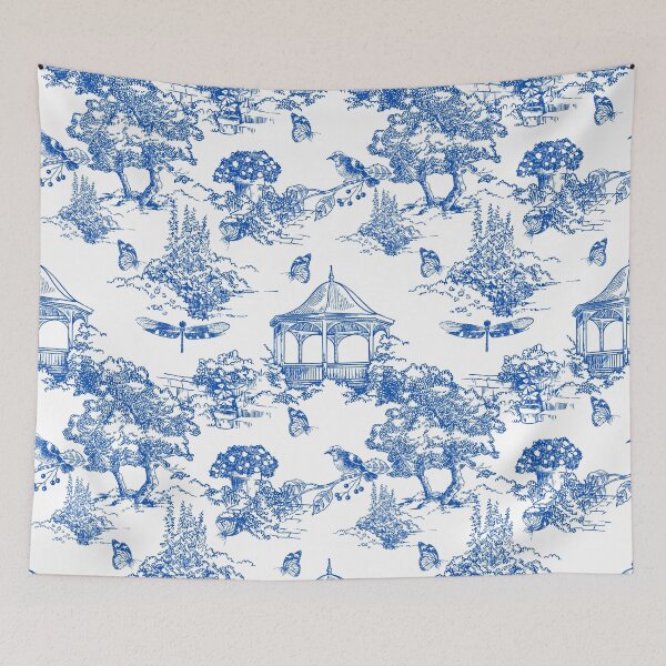 Artikelvorschau, Blaues Toile-Muster entworfen und verkauft von Print-Designs.