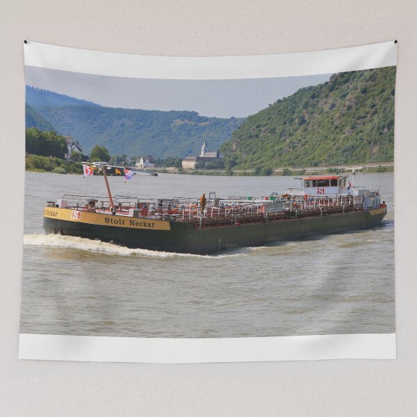Item preview, Barge on the River Rhine 3 designed and sold by FranWest.