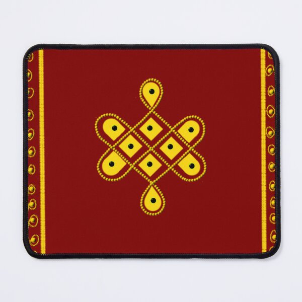 Item preview,  kolam/muggu/sikku kolam -Maroon tile designed and sold by ShreecreatE.