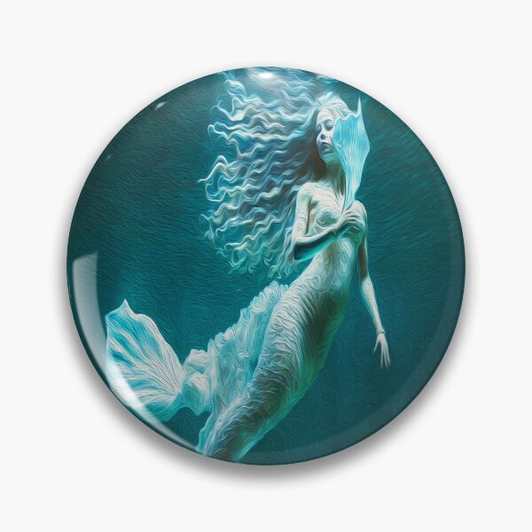 Item preview, Beautiful Mermaid  Sea Underwater Oil Painting designed and sold by Trendy Valley .