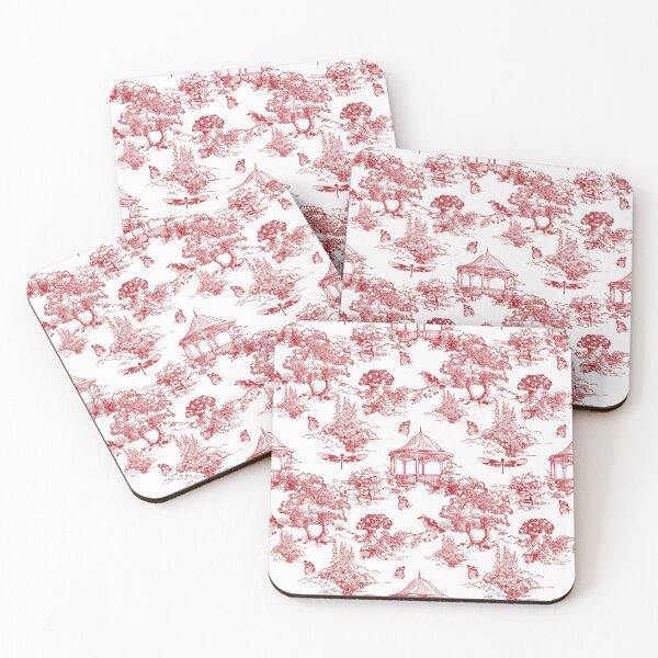 Item preview, Red Toile Pattern designed and sold by Print-Designs.