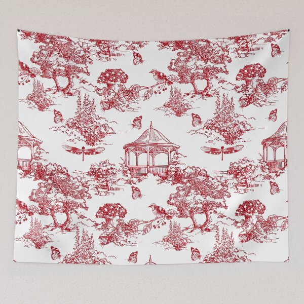 Item preview, Red Toile Pattern designed and sold by Print-Designs.
