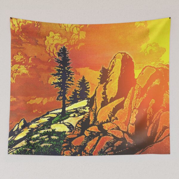 Item preview, Climbing Juho at Sunset - Nature Landscape designed and sold by Kijiermono.