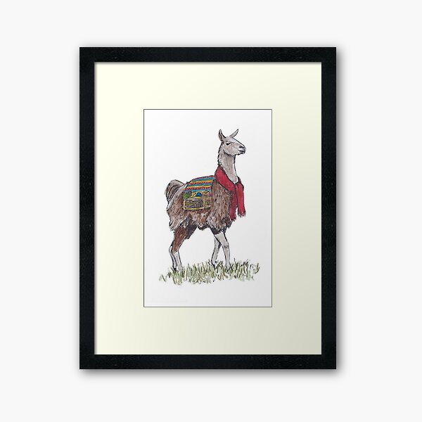 Llama the Yarnbringer Framed Art Print
