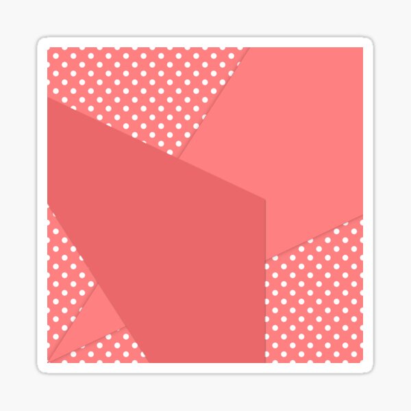 Coral abstract geometric pattern Sticker