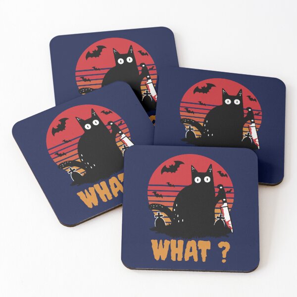 Item preview, Cat What Murderous Black Cat With Knife - Halloween designed and sold by Rastinoy.