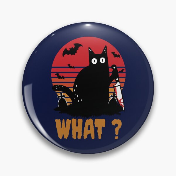 Item preview, Cat What Murderous Black Cat With Knife - Halloween designed and sold by Rastinoy.
