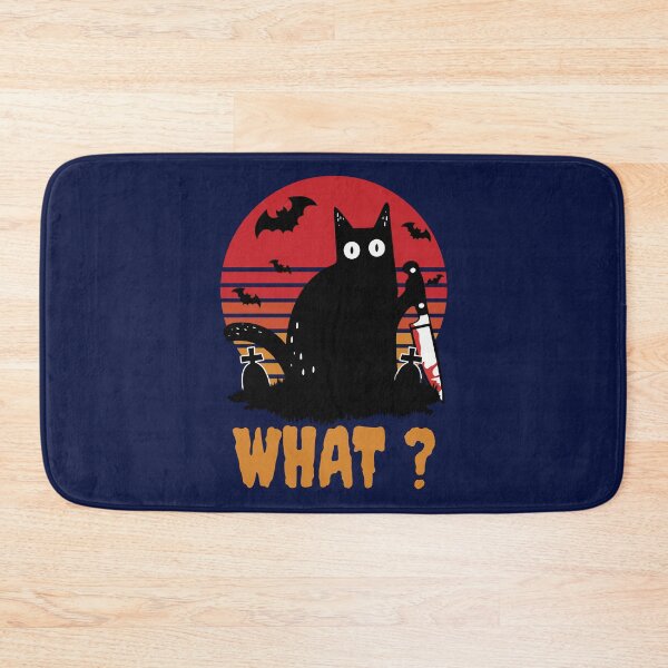 Item preview, Cat What Murderous Black Cat With Knife - Halloween designed and sold by Rastinoy.