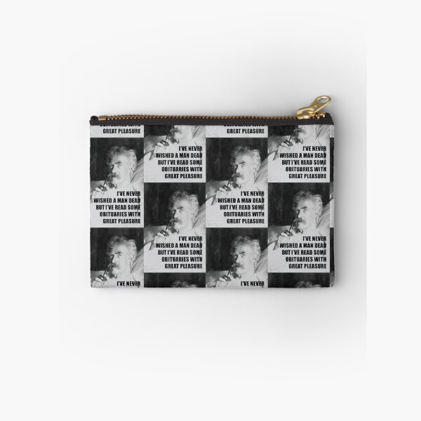 Item preview, I've Never Wished A Man Dead, But I've Read Some Obituaries With Great Pleasure - Mark Twain Literary Quote designed and sold by SubtleSplit.