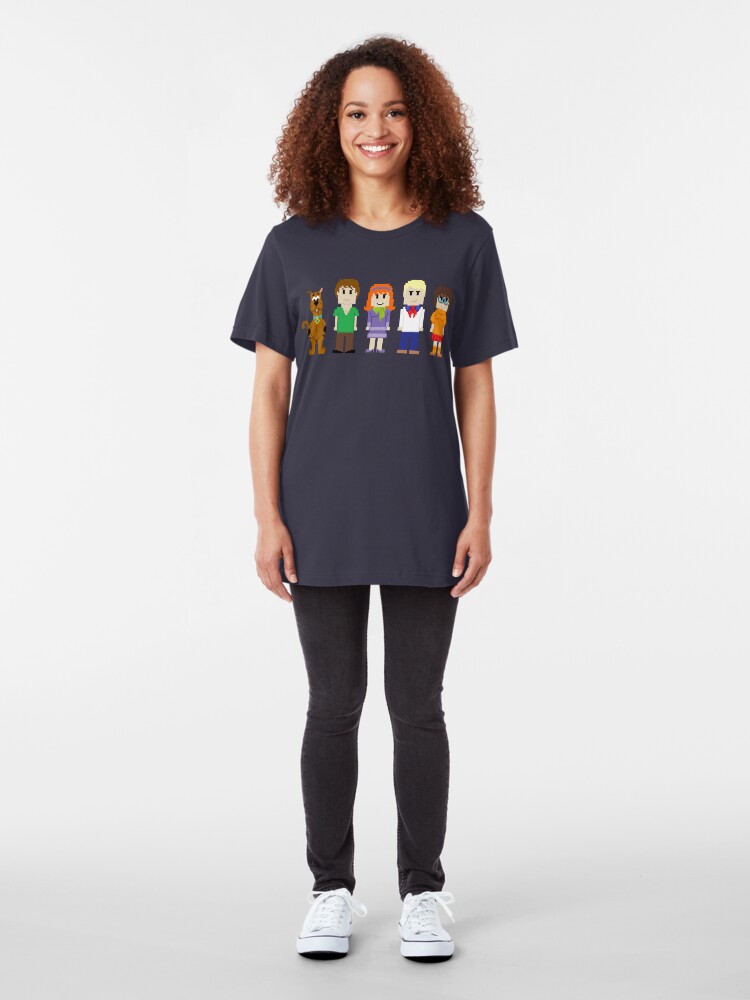 Alternate view of 8-Bit Retro Cartoon Hour! Slim Fit T-Shirt