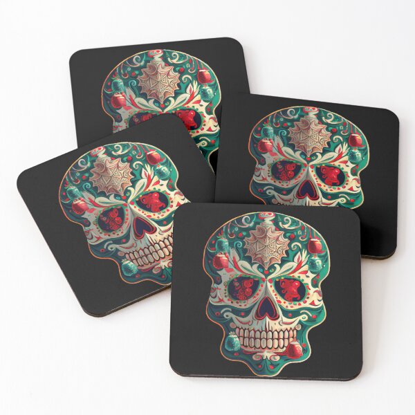Item preview, Christmas Themed Sugar Skull v2 designed and sold by ArtAT.
