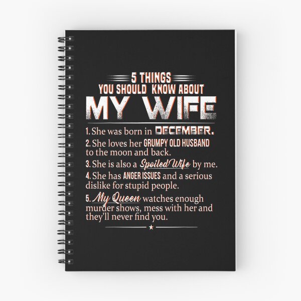 Aperçu de l'œuvre 5 choses que vous devez savoir sur ma femme est née en décembre Tee Gift Love créée et vendue par BargerStore.