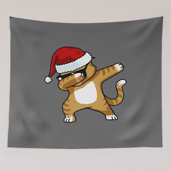 Item preview, Dabbing Cat Shirt Kids Santa Hat Christmas Cat Lovers Shirt designed and sold by vomaria.