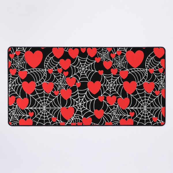 Item preview, Spiderwebs and hearts dark background large scale designed and sold by Rosefurn.