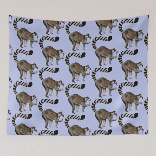 Item preview, Happy Lemur Eating Flower Light designed and sold by Nicky Rollings.