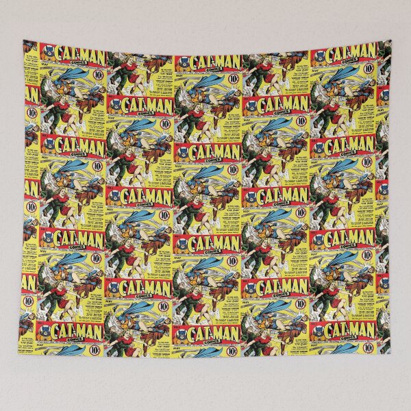 Item preview, Cat-Man Comics Vol.01 1940's Superhero Comic Cover designed and sold by AllTheFaeThings.