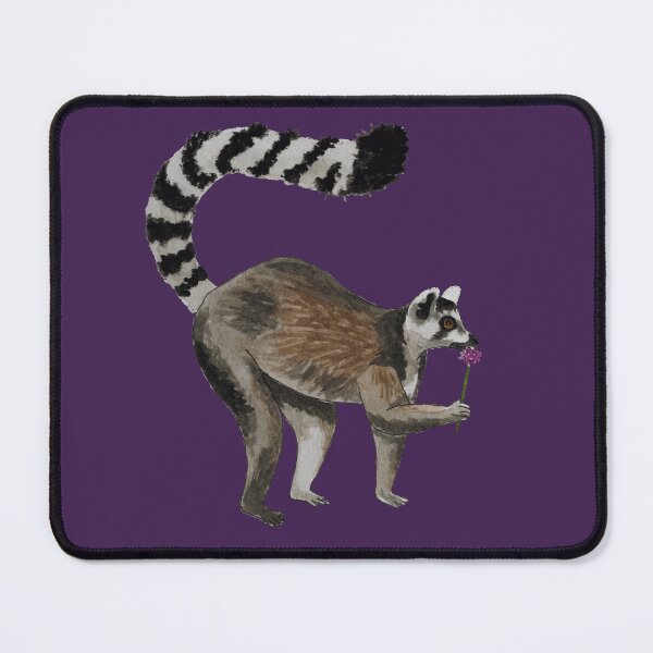 Item preview, Happy Lemur Eating Flower Dark designed and sold by Nicky Rollings.