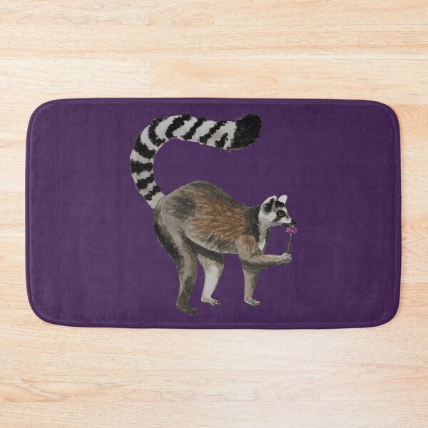 Item preview, Happy Lemur Eating Flower Dark designed and sold by Nicky Rollings.