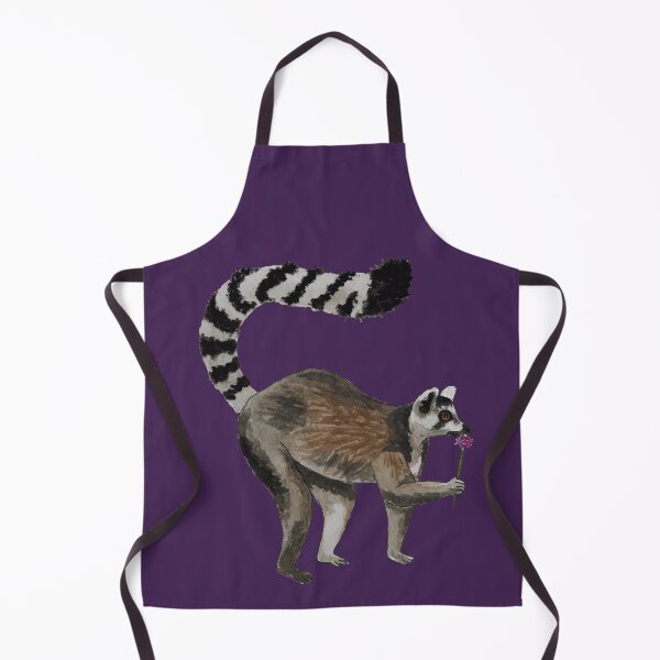 Item preview, Happy Lemur Eating Flower Dark designed and sold by Nicky Rollings.