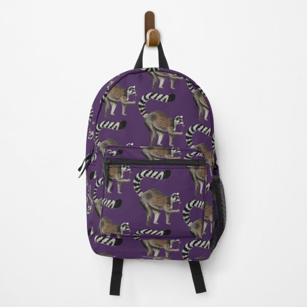 Item preview, Happy Lemur Eating Flower Dark designed and sold by Nicky Rollings.