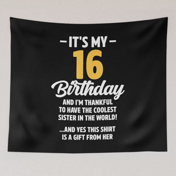 Item preview, 16 Year Old Boy Girl Funny Sister Birthday Decorations designed and sold by BargerStore.
