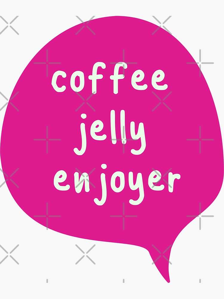 "Saiki Kusuo Coffee Jelly Enjoyer in Pink" Sticker for Sale by lexajpg Redbubble