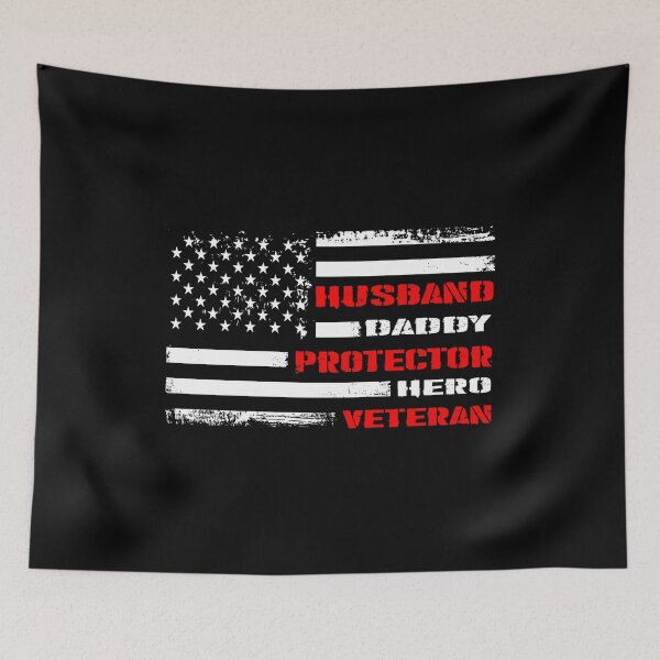 Item preview, Husband daddy Protector Hero Veteran  designed and sold by MyLeoTee.
