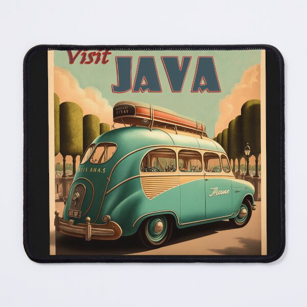 Item preview, Original art Vintage style Java Travel Poster Print designed and sold by 3 CITIES.