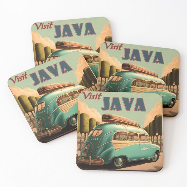 Item preview, Original art Vintage style Java Travel Poster Print designed and sold by 3 CITIES.