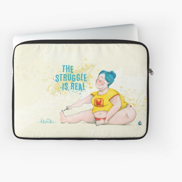 The struggle is real, ToeNailpolish (with quote) Laptop Sleeve