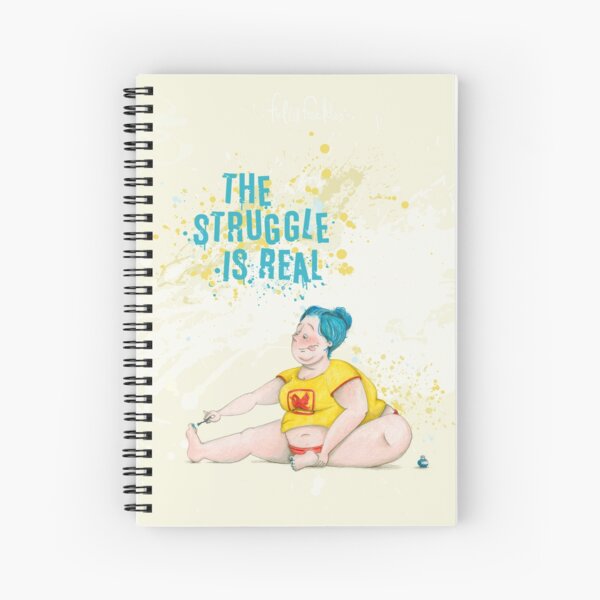 The struggle is real, ToeNailpolish (with quote) Spiral Notebook