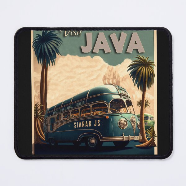 Aperçu de l'œuvre Impression d'affiche de voyage Java de style vintage d'art original créée et vendue par Charlies-Artbox.