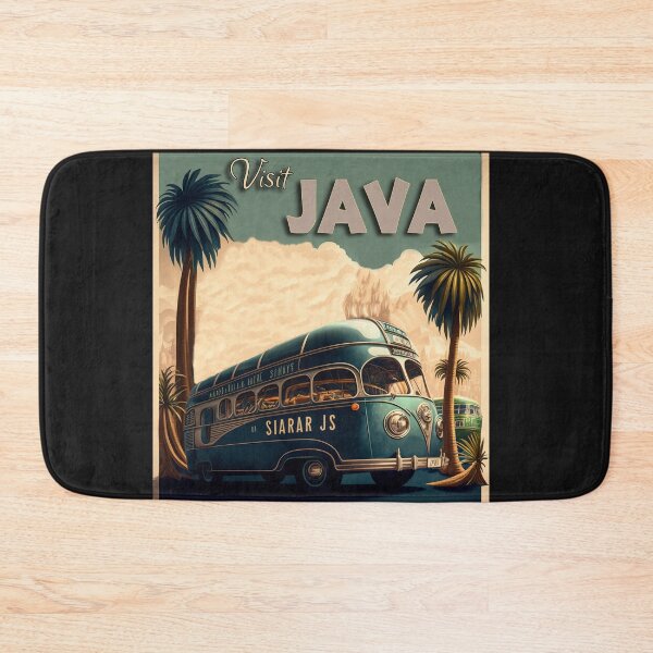 Item preview, Original art Vintage style Java Travel Poster Print designed and sold by 3 CITIES.