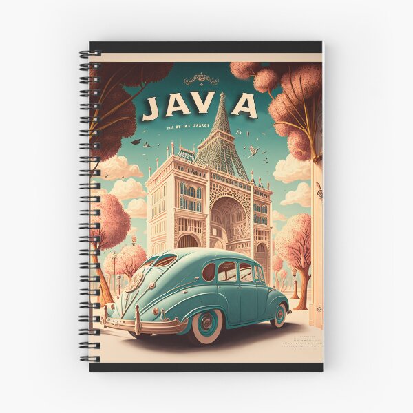 Item preview, Original art Vintage style Java Travel Poster Print designed and sold by 3 CITIES.