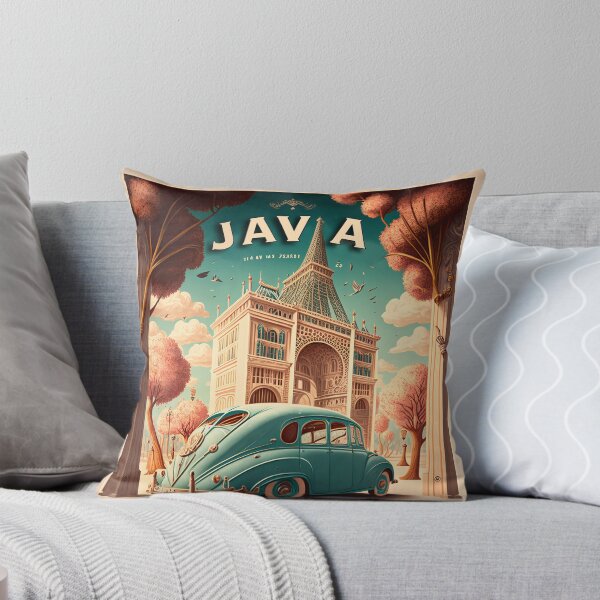 Item preview, Original art Vintage style Java Travel Poster Print designed and sold by 3 CITIES.