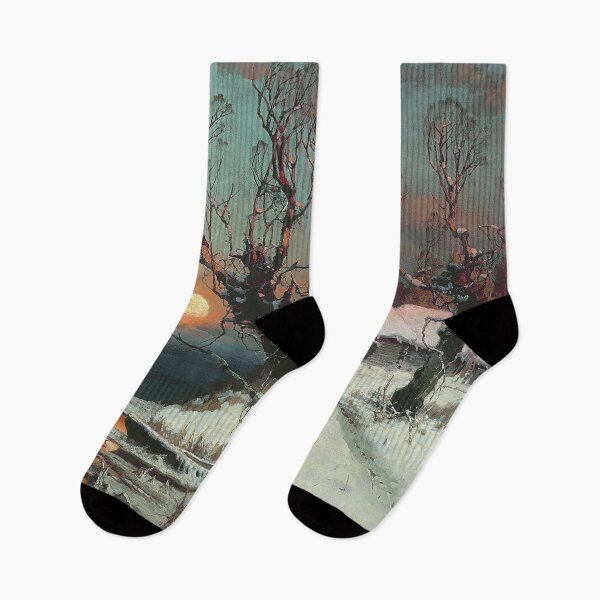 Item preview, Winter scenery - Sunset in winter by Julius von Klever designed and sold by AR-shop.
