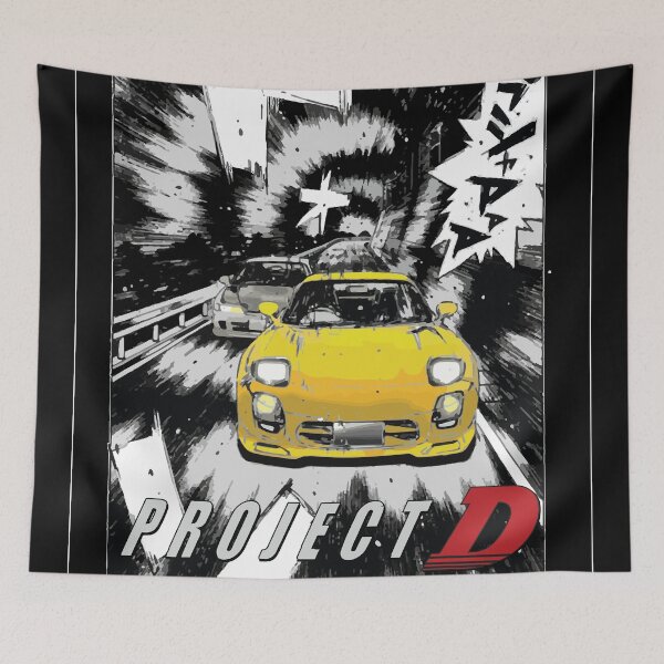 Item preview, Project D stage Initial D - fd vs dc2 Mountain Drift Racing Tandem Keisuke Takahashi vs Smiley Saka designed and sold by cowtownCOWBOY.