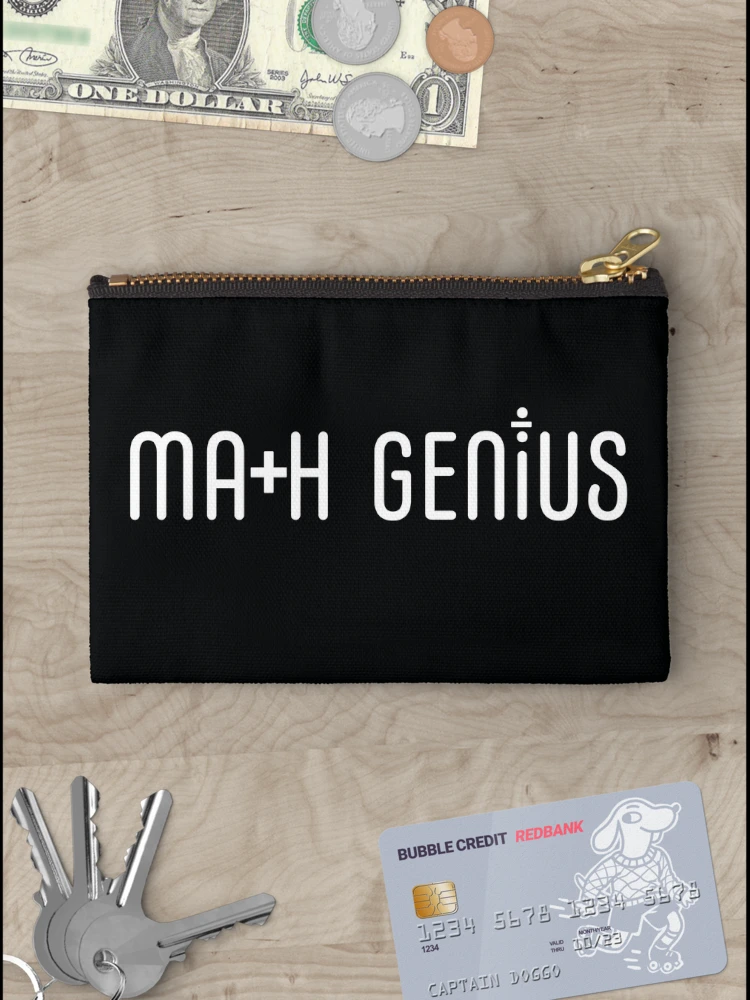 Thumbnail 3 of 4, Zipper Pouch, Math Genius designed and sold by MathVerge.
