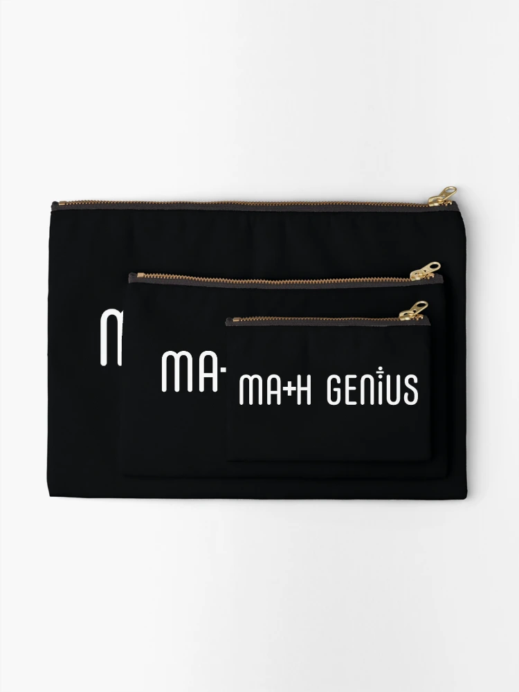 Thumbnail 2 of 4, Zipper Pouch, Math Genius designed and sold by MathVerge.