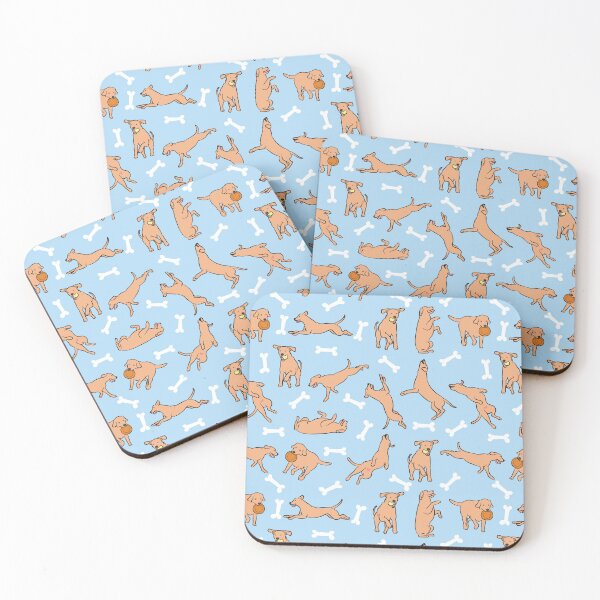 Item preview, Playing Red Lab Labrador Retriever - Blue Background designed and sold by Lulupainting.