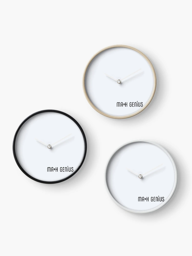 Thumbnail 3 of 4, Clock, Math Genius designed and sold by MathVerge.