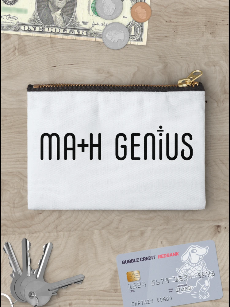 Thumbnail 3 of 4, Zipper Pouch, Math Genius designed and sold by MathVerge.
